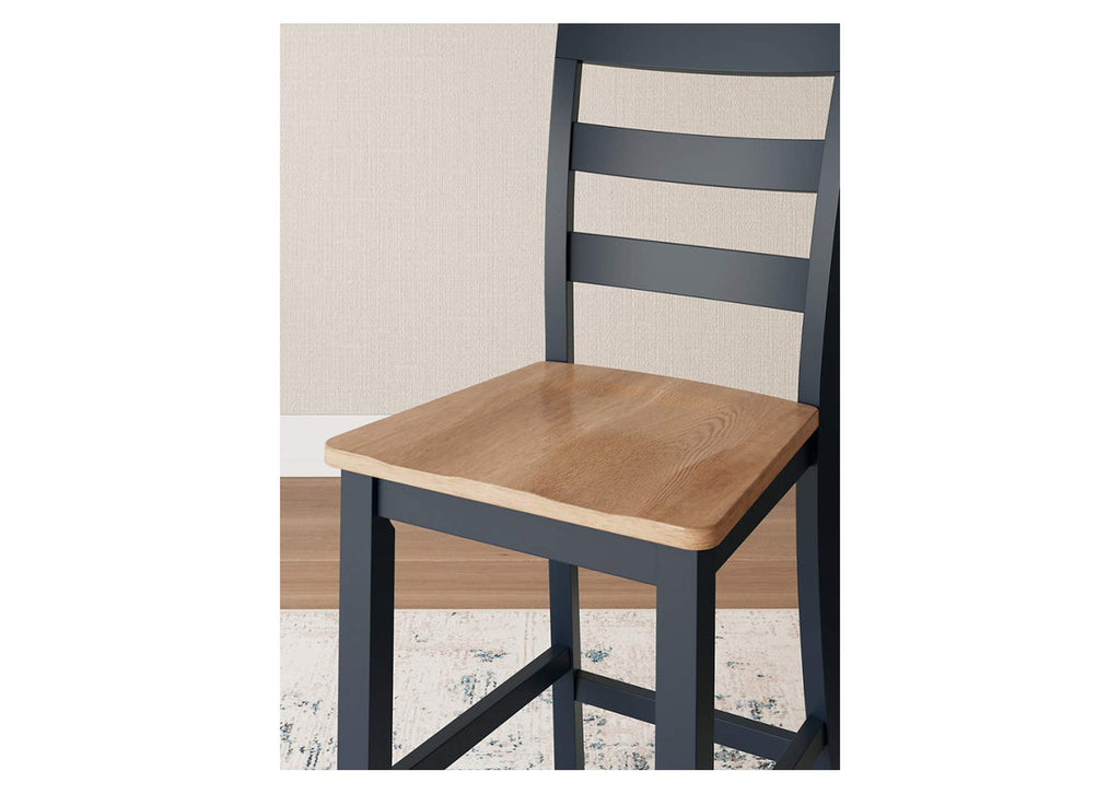Gesthaven Counter Height Dining Table and 2 Barstools detail