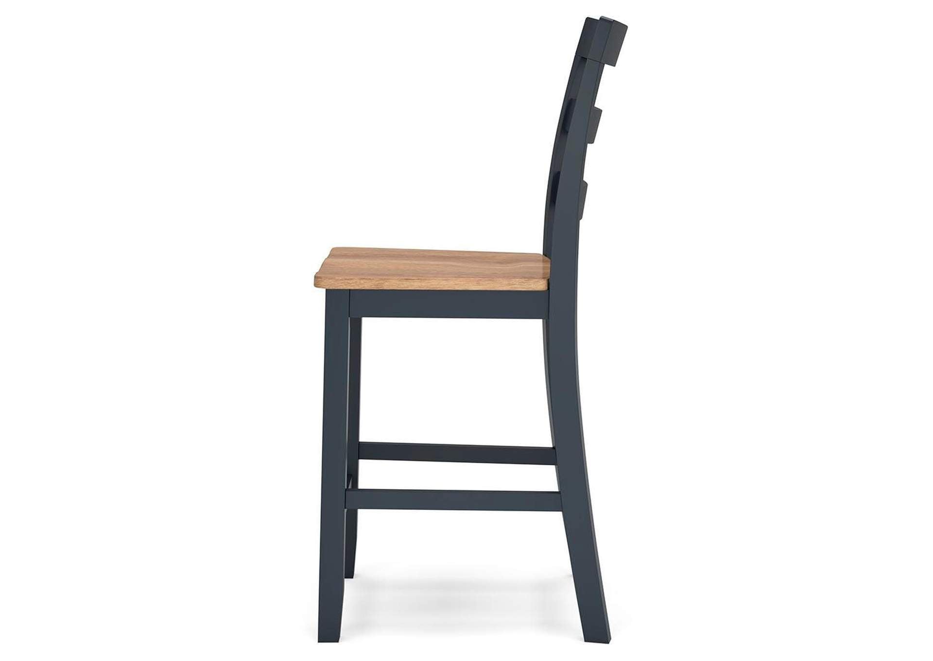 Gesthaven Counter Height Dining Table and 2 Barstools side view