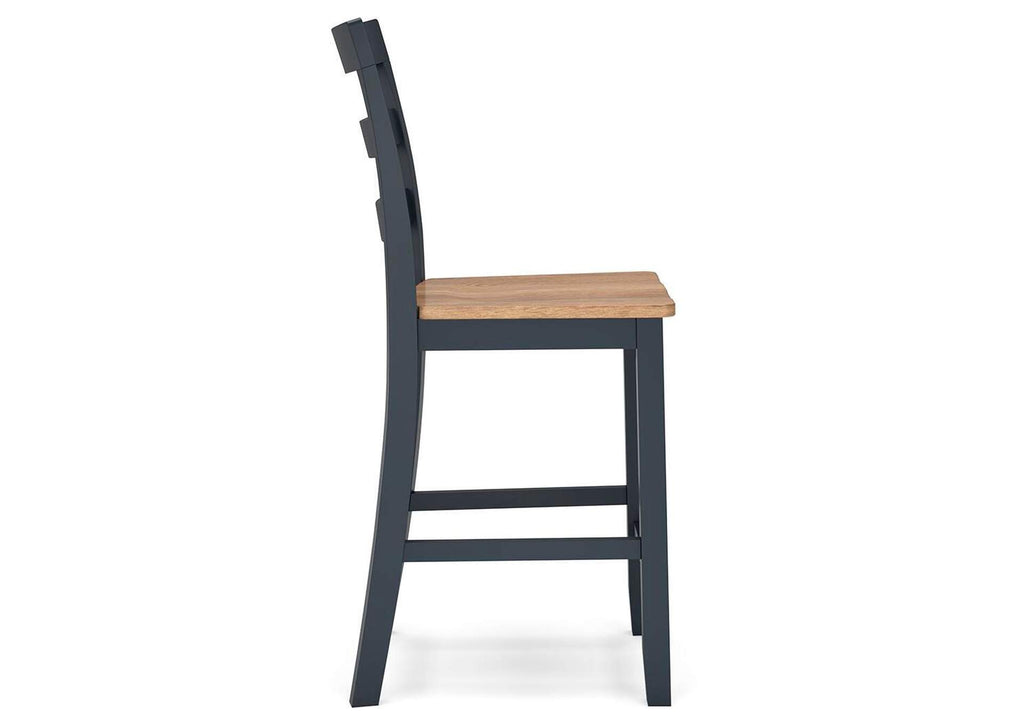 Gesthaven Counter Height Dining Table and 2 Barstools side view