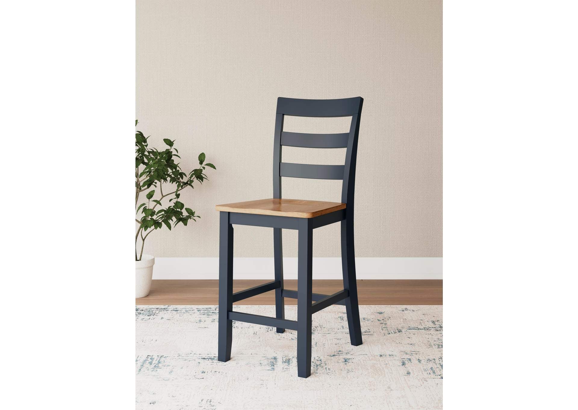 Gesthaven Counter Height Dining Table and 2 Barstools