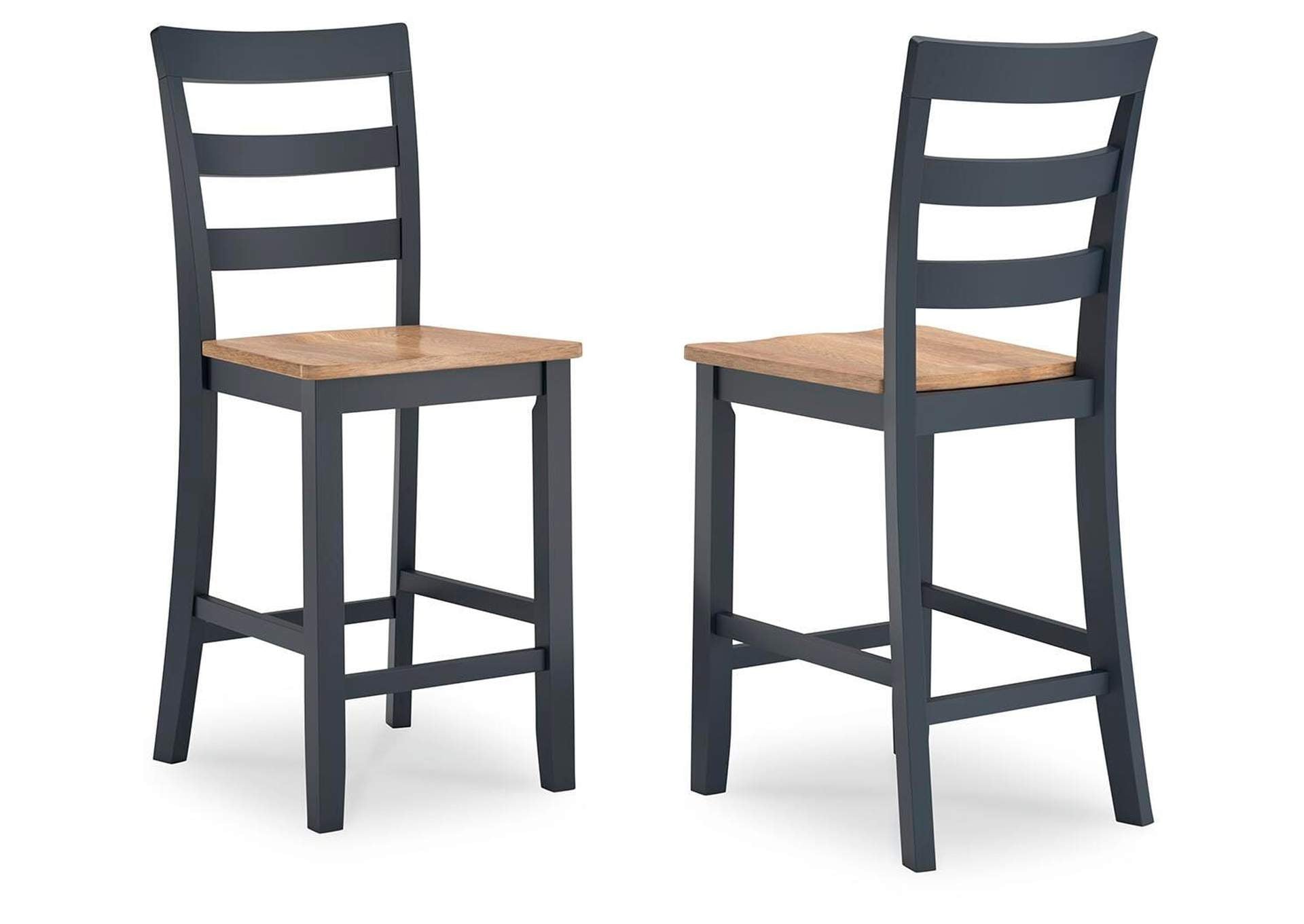 Gesthaven Counter Height Dining Table and 2 Barstools angled view