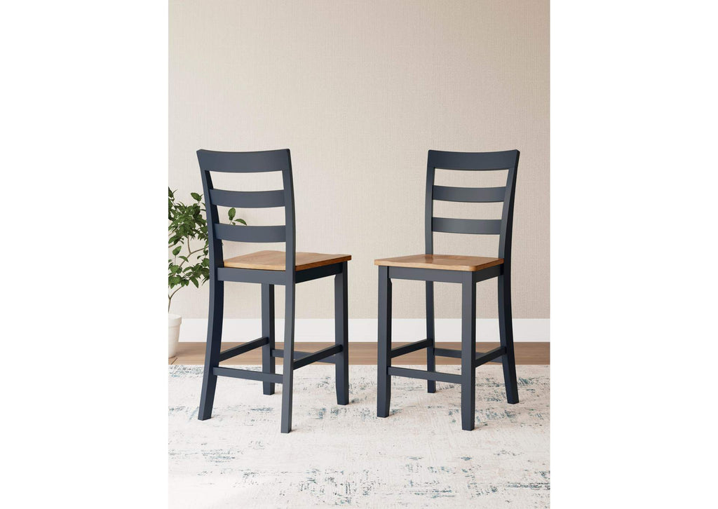 Gesthaven Counter Height Dining Table and 2 Barstools