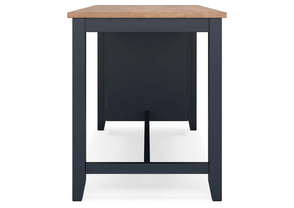 Gesthaven Counter Height Dining Table and 2 Barstools side view