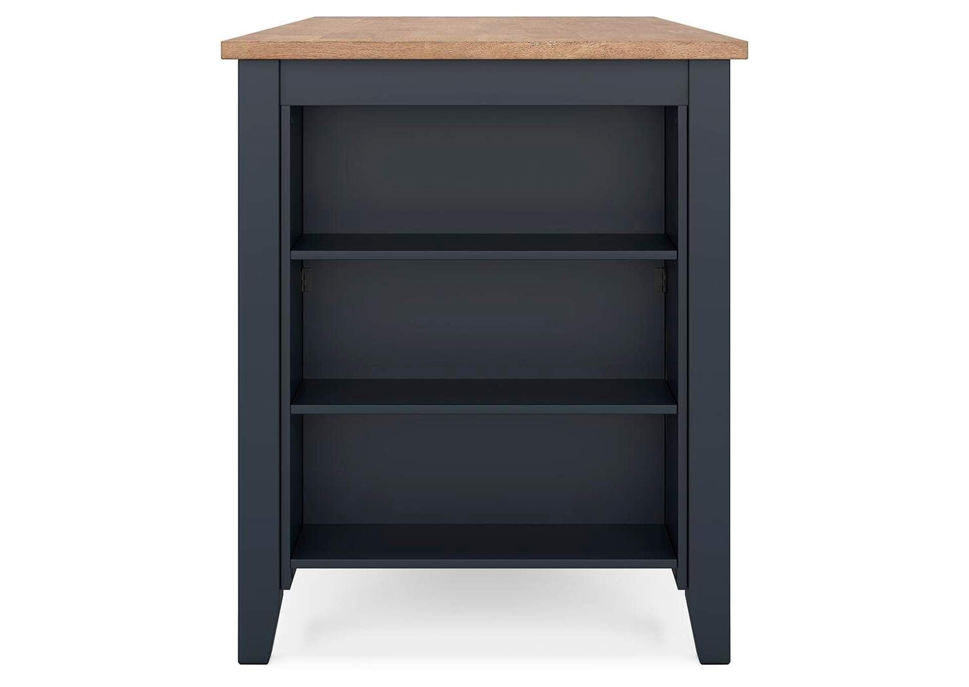 Gesthaven Counter Height Dining Table and 2 Barstools side view