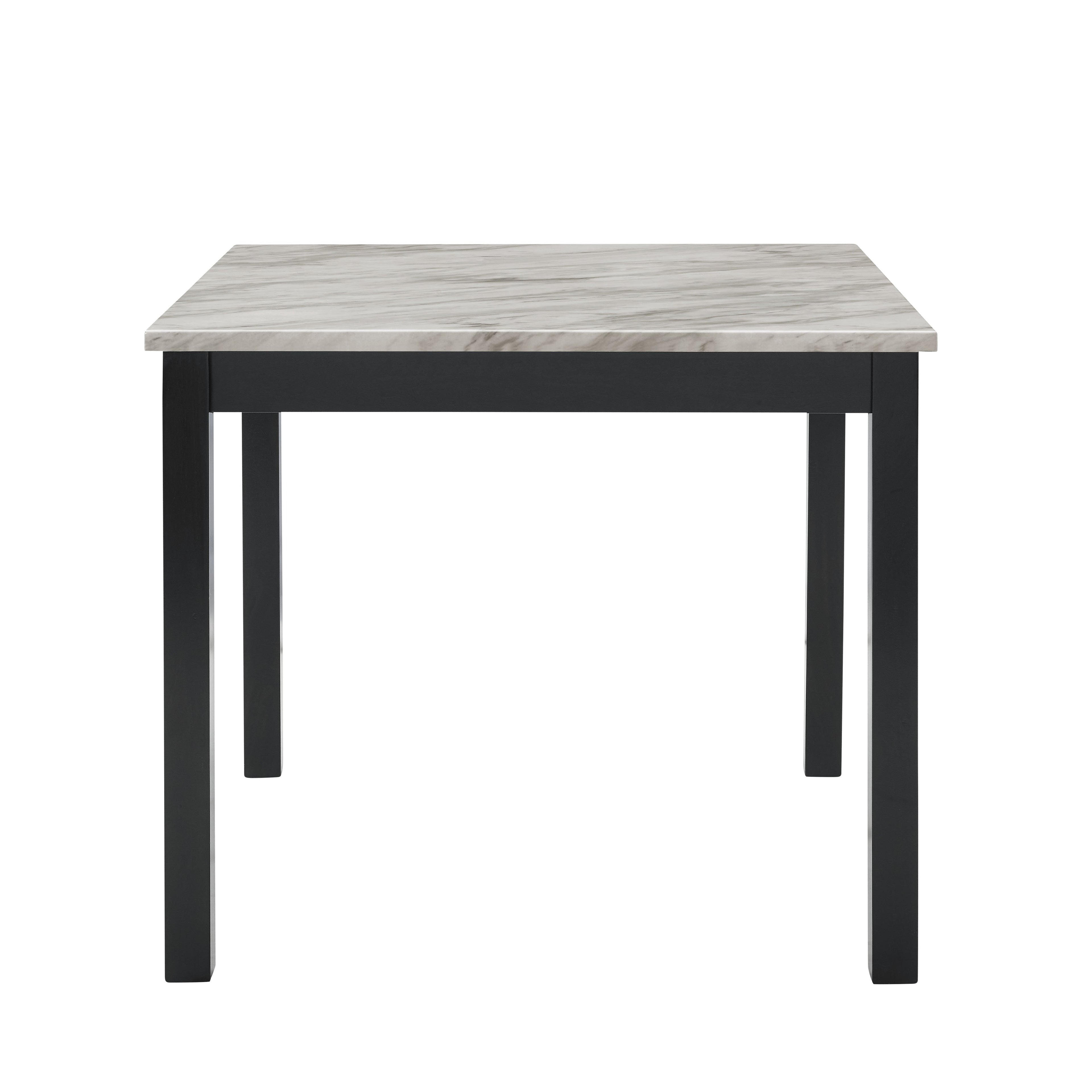 Celeste 5Pc 42" Marble Finish Counter Table & 4 Chairs-Blue