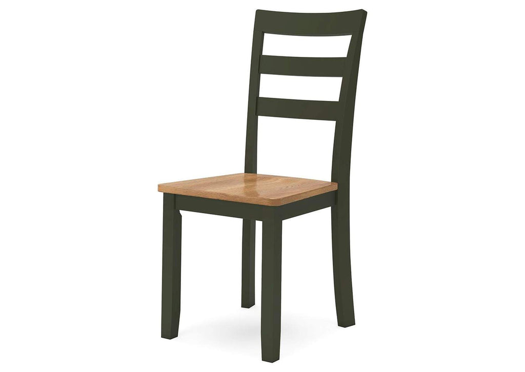 Gesthaven Dining Table and 2 Chairs angled view