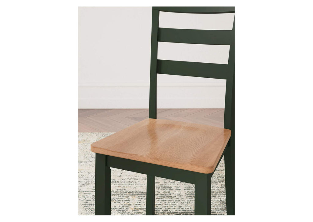 Gesthaven Dining Table and 2 Chairs detail
