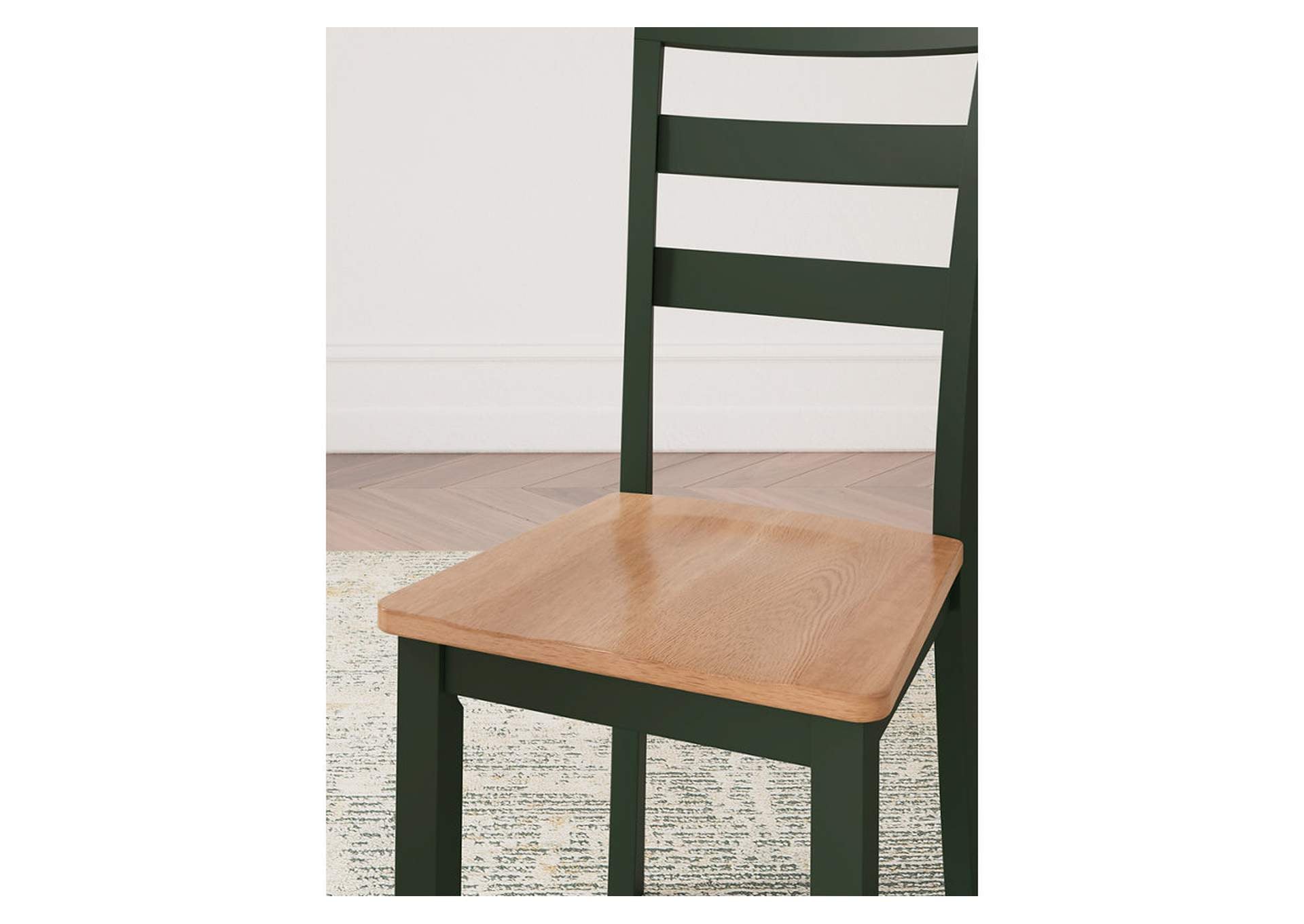 Gesthaven Dining Table and 2 Chairs detail