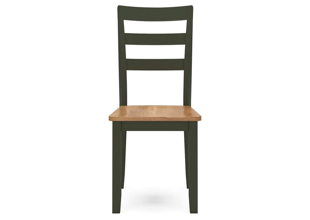 Gesthaven Dining Table and 2 Chairs front view