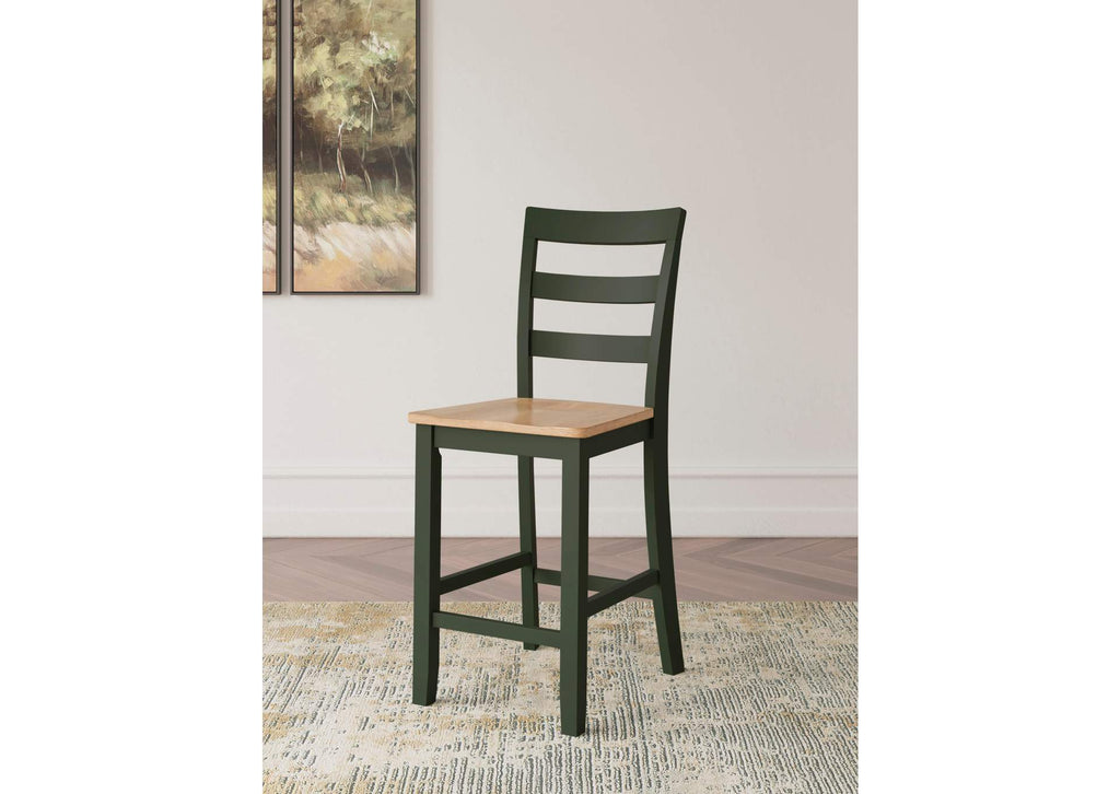 Gesthaven Counter Height Dining Table and 2 Barstools