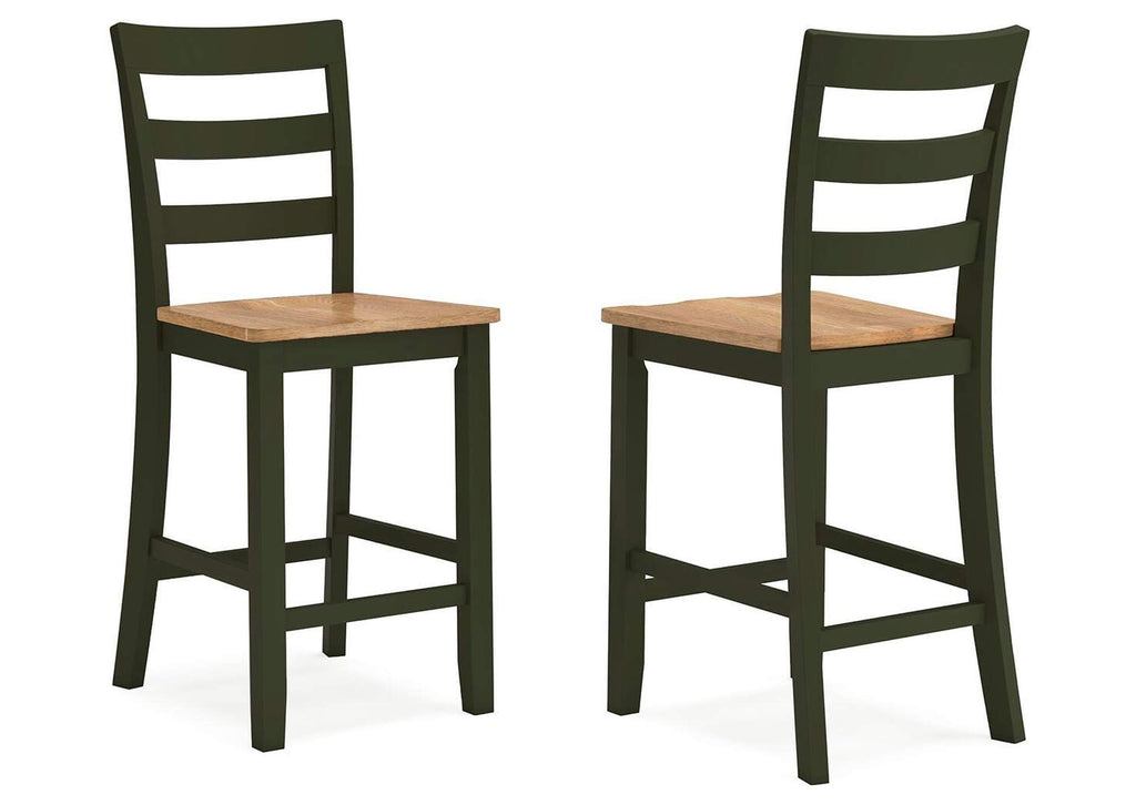 Gesthaven Counter Height Dining Table and 4 Barstools angled view