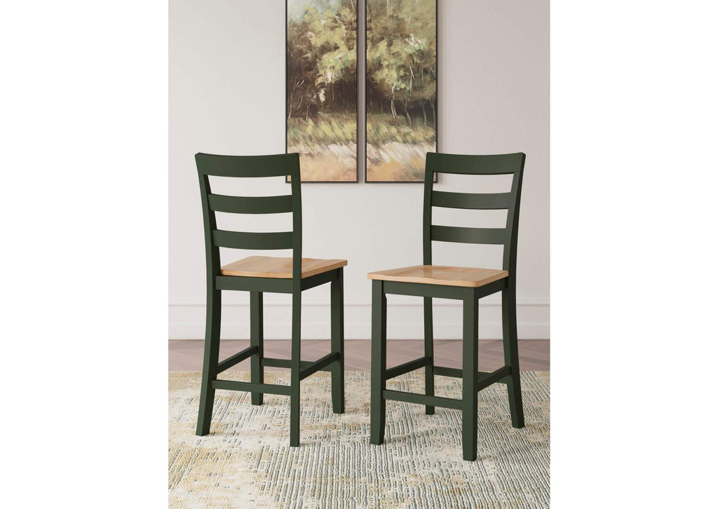Gesthaven Counter Height Dining Table and 2 Barstools