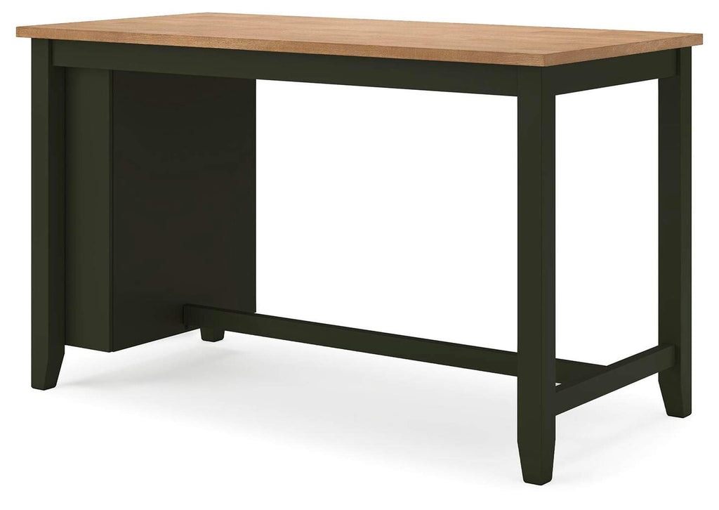 Gesthaven Counter Height Dining Table and 2 Barstools angled view