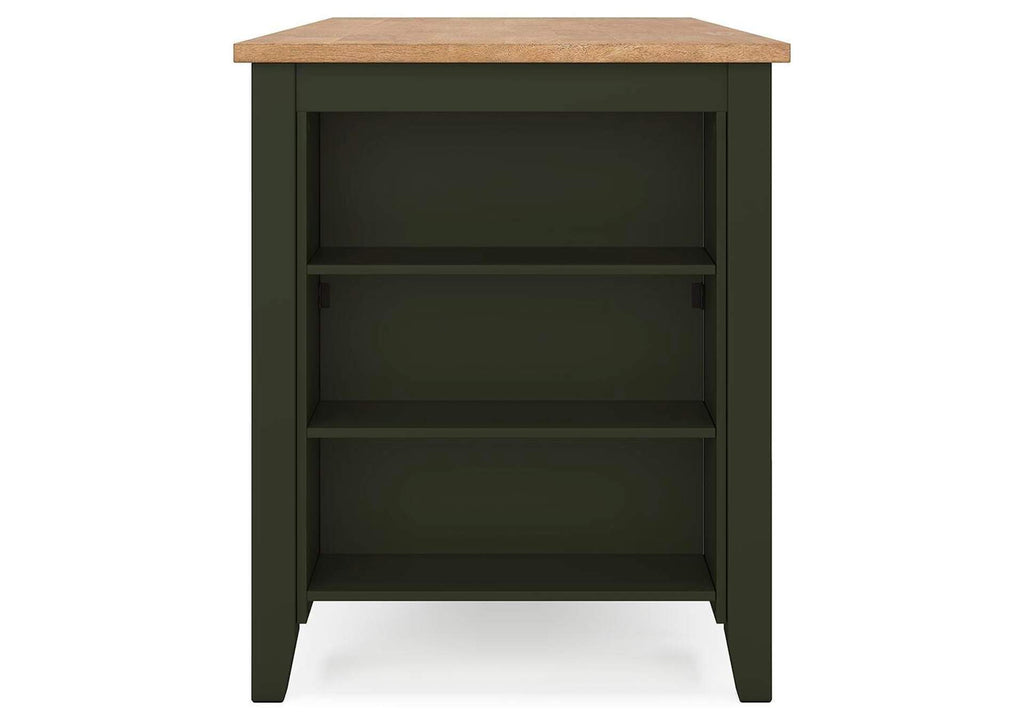 Gesthaven Counter Height Dining Table and 2 Barstools side view