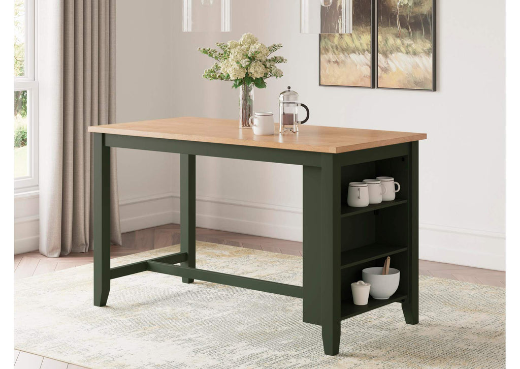 Gesthaven Counter Height Dining Table and 2 Barstools