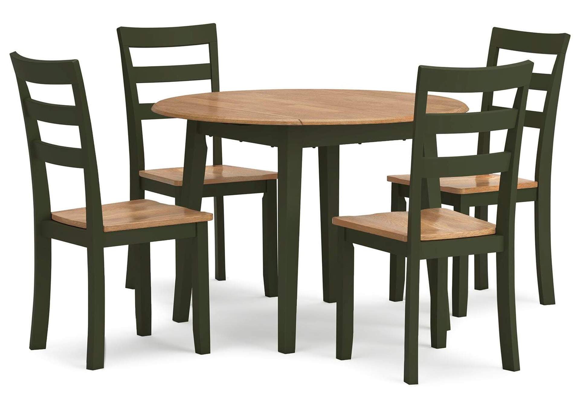 Gesthaven Dining Table and 4 Chairs angled view