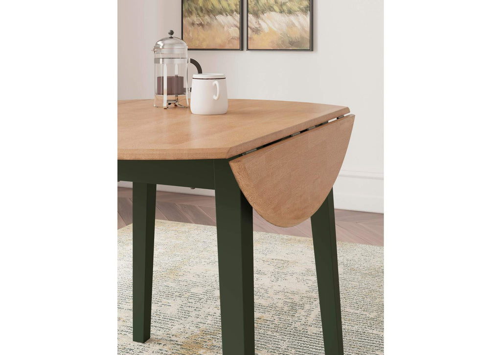 Gesthaven Dining Table and 2 Chairs detail