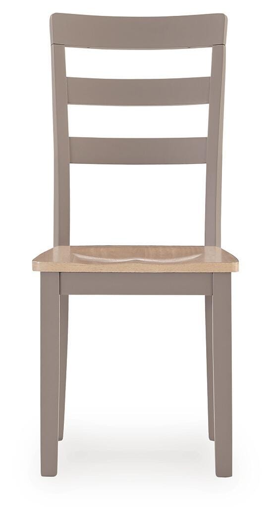Harperfeld Dining Chair in Natural/Gray, front view
