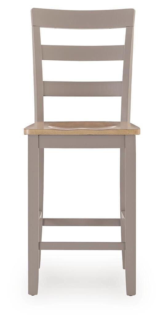 Harperfeld Counter Height Barstool in Natural/Gray, front view