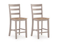 Harperfeld Counter Height Barstool in Natural/Gray, angle view