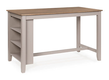 Harperfeld Counter Height Dining Table in Natural/Gray, angle view