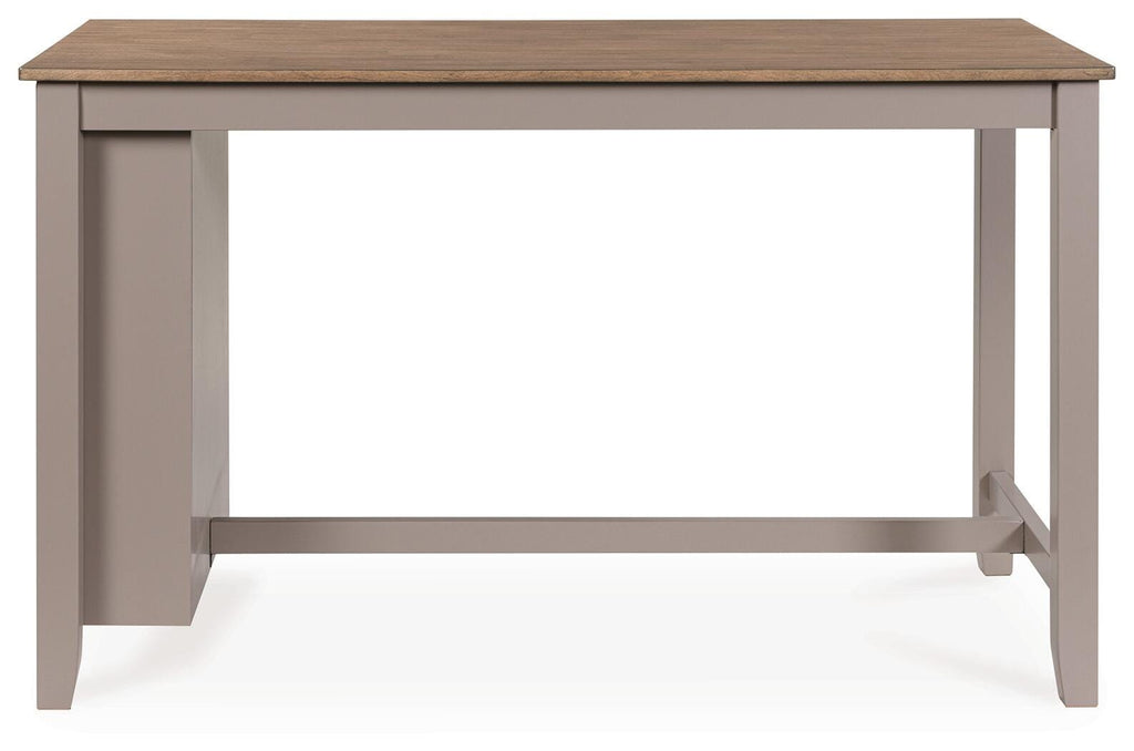 Harperfeld Counter Height Dining Table in Natural/Gray, front view