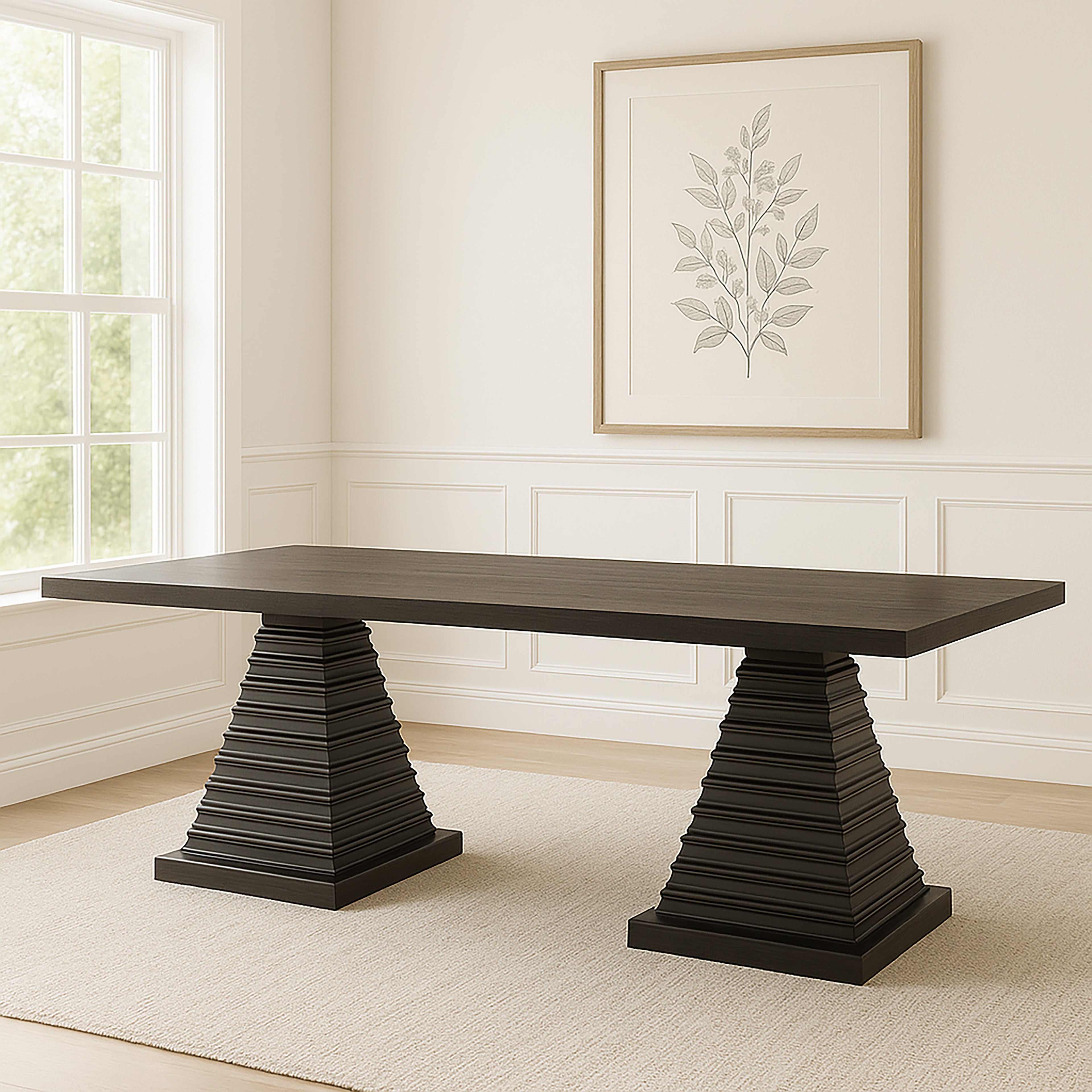 Plateau Rectangle -Rustic Espresso Dining Table