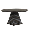 Plateau Round -Rustic Espresso Dining Table