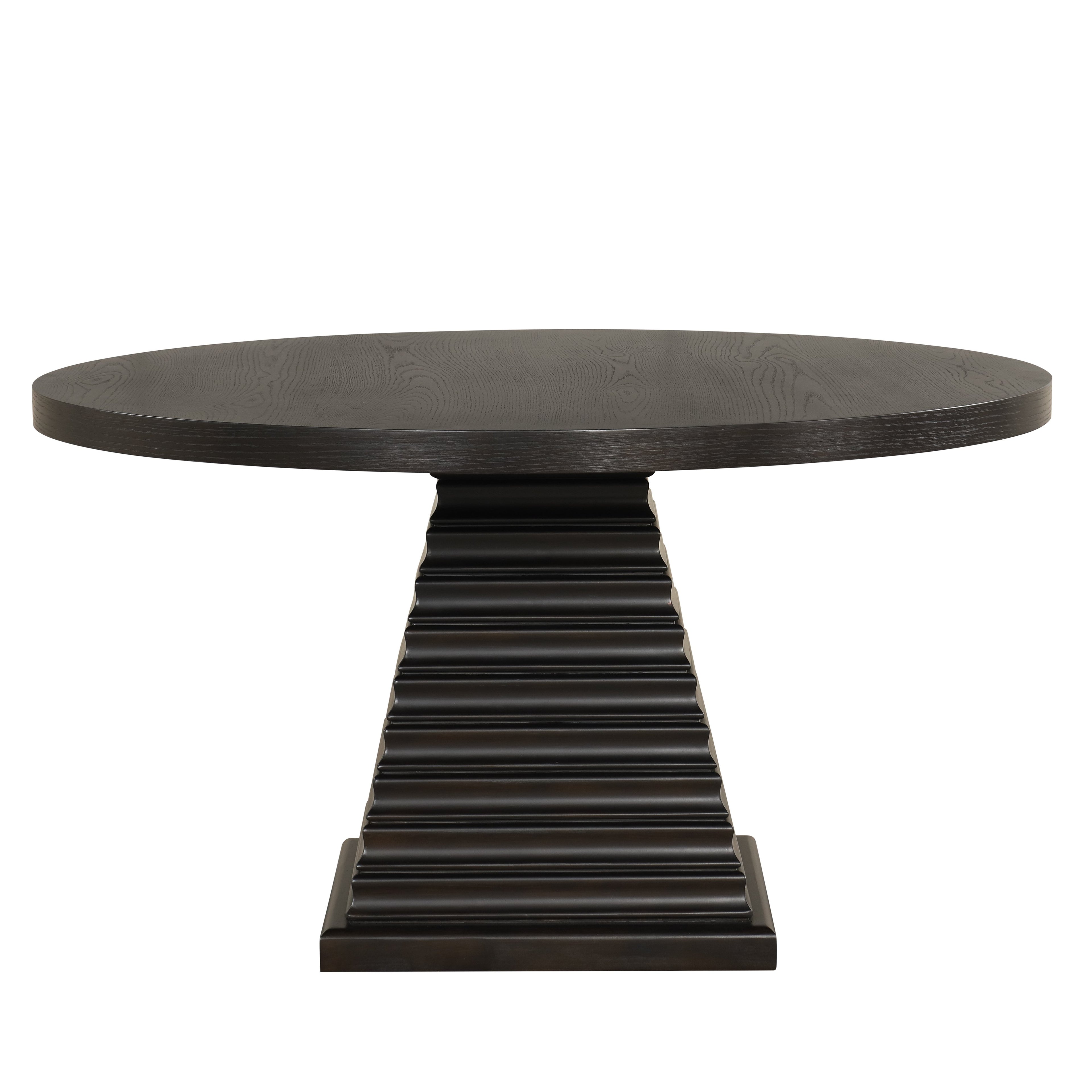 Plateau Round -Rustic Espresso Dining Table