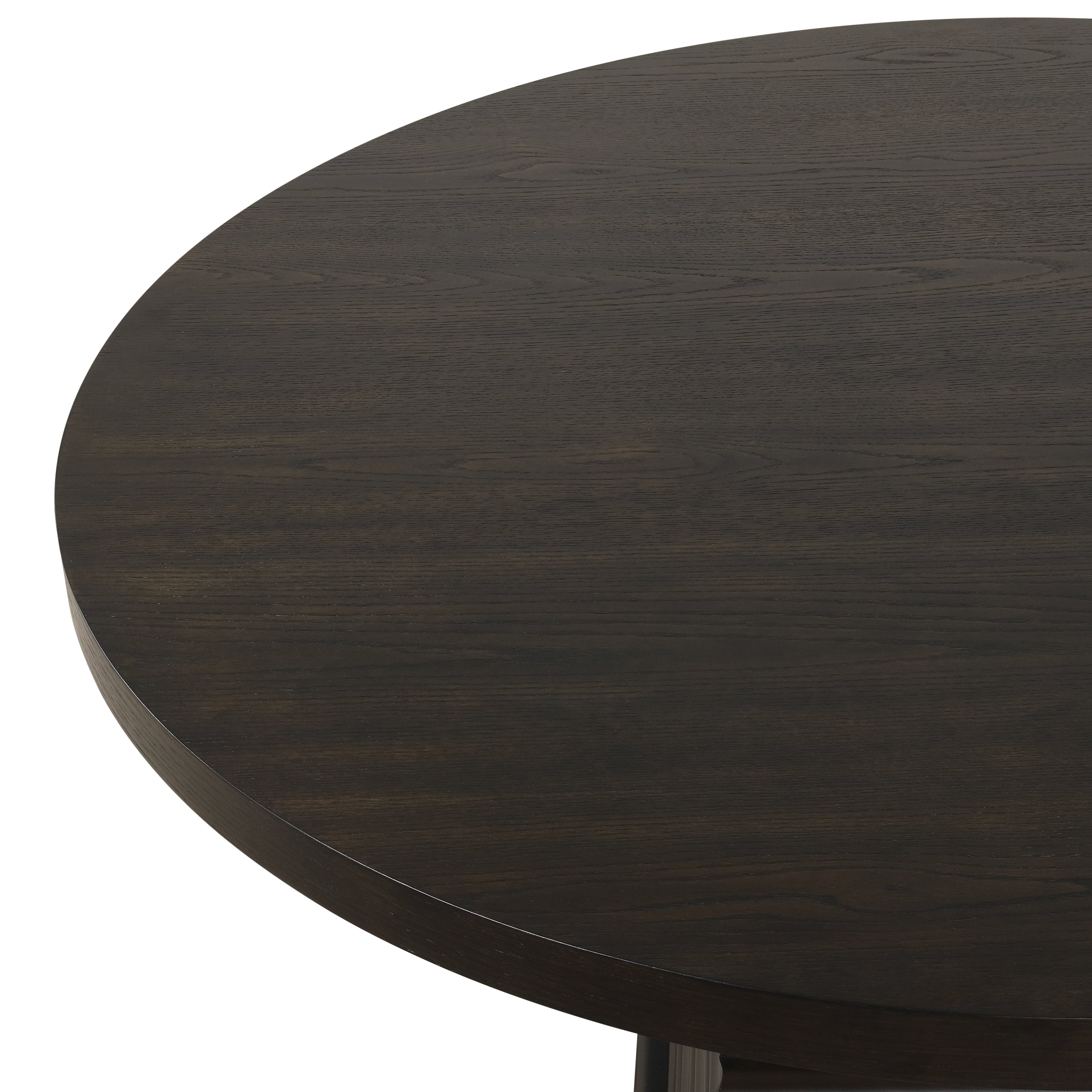 Plateau Round -Rustic Espresso Dining Table