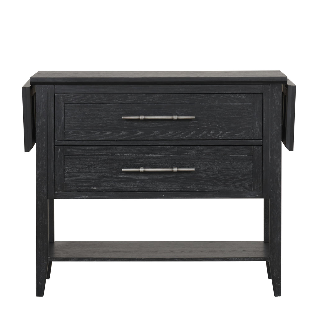 Sable Crest Drop Leaf Server-Black
