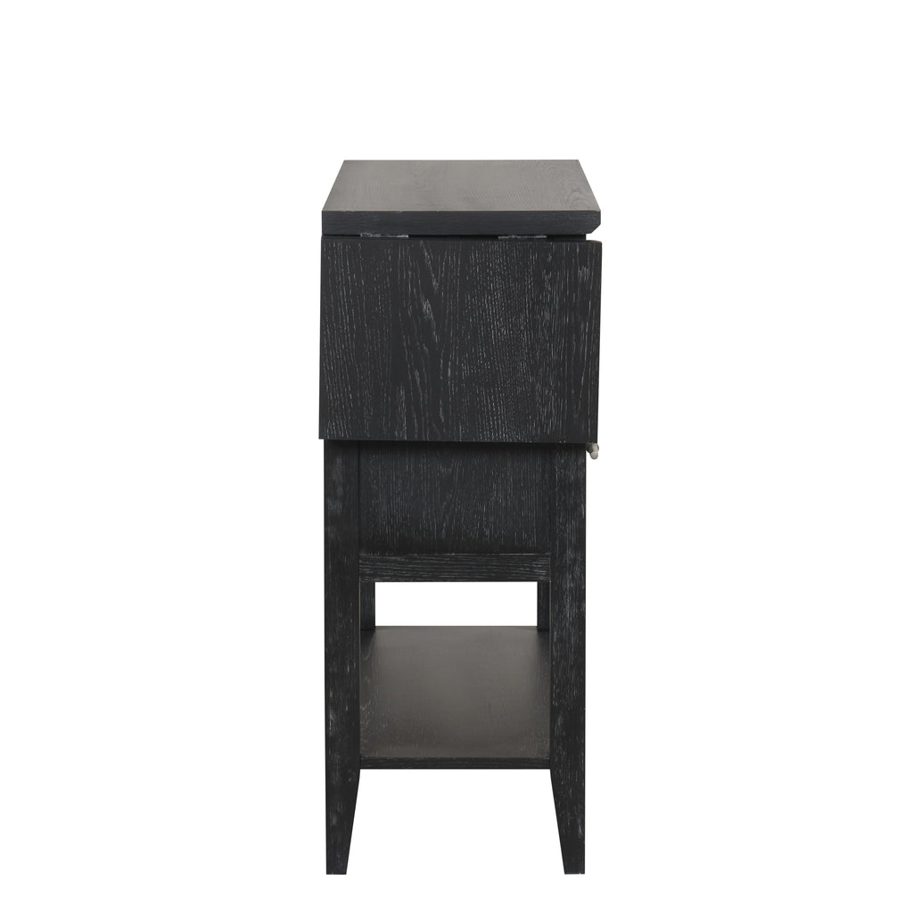 Sable Crest Drop Leaf Server-Black