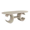 Gwendolyn Oval -Cerused Taupe Dining Table