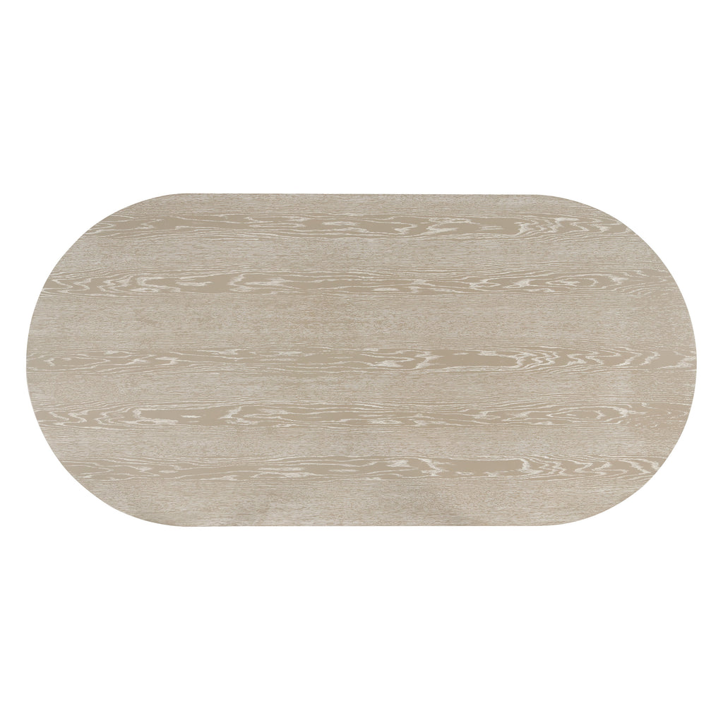 Gwendolyn Oval -Cerused Taupe Dining Table