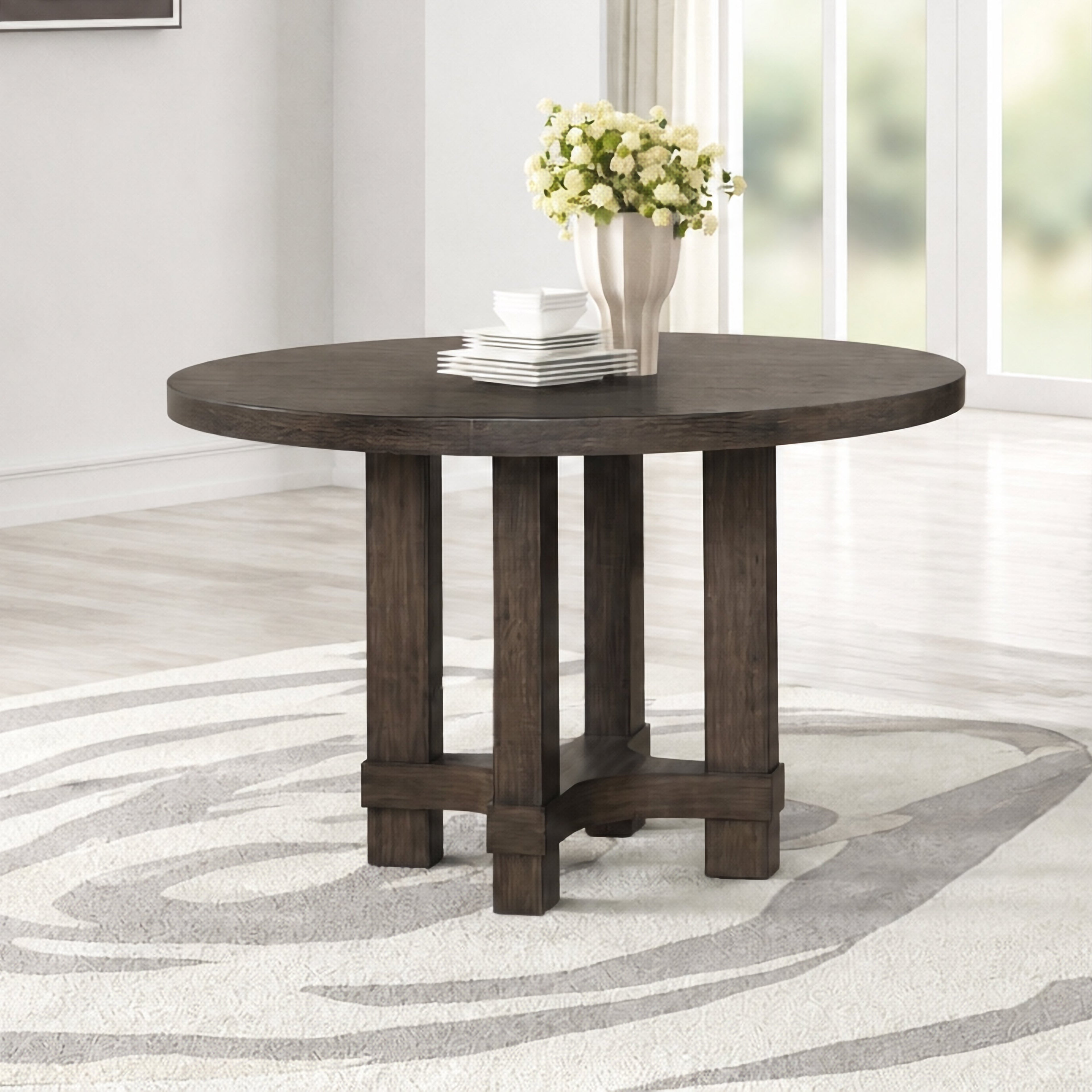 Cityscape Round Dining Table-Walnut