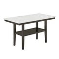 Carissa 60" Rectangle Counter Table w/Storage Shelf