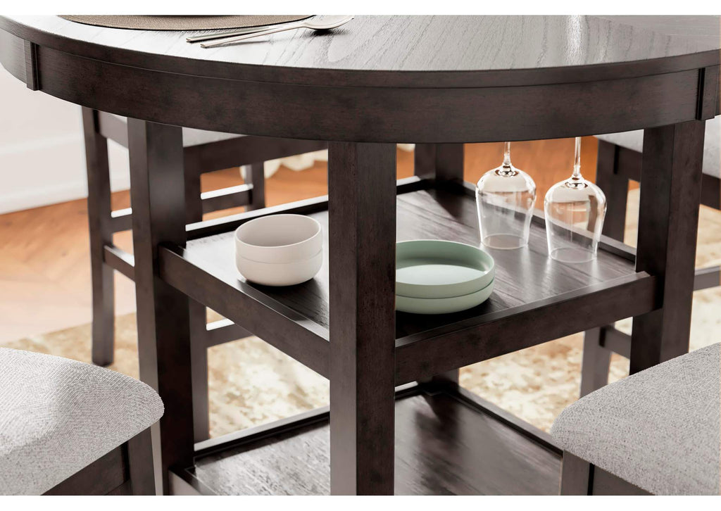 Langwest Counter Height Dining Table and 4 Barstools (Set of 5) detail