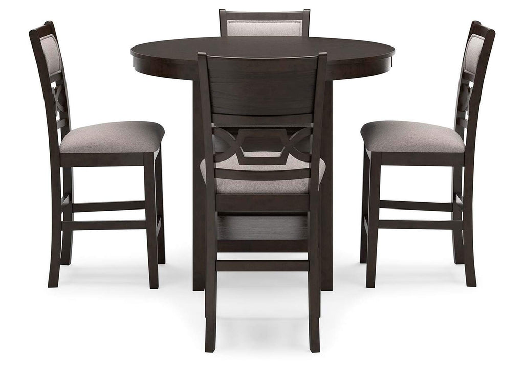 Langwest Counter Height Dining Table and 4 Barstools (Set of 5)