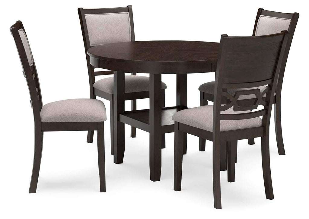 Langwest Dining Table and 4 Chairs (Set of 5) angled view