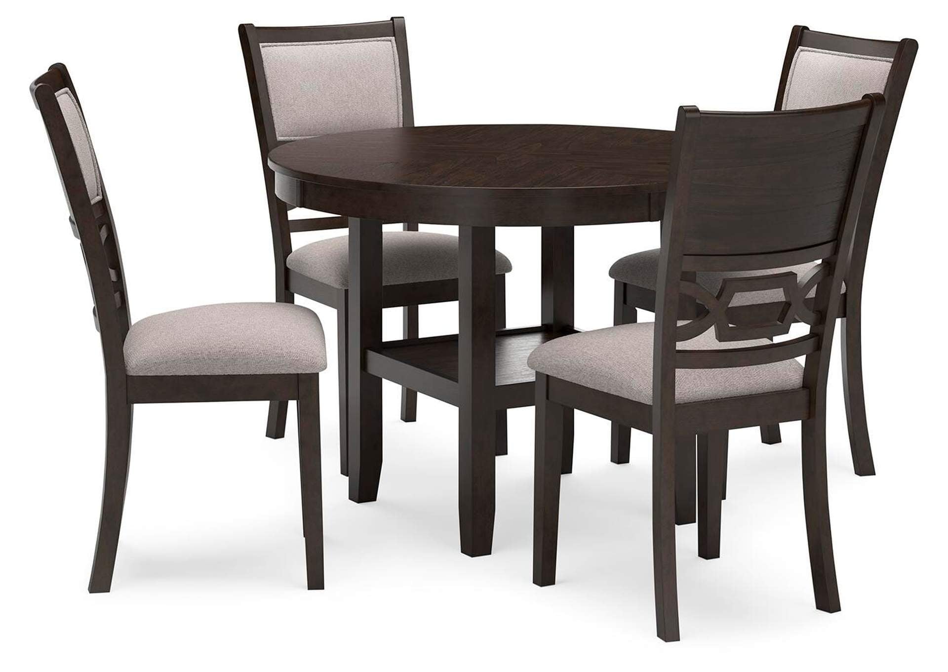 Langwest Dining Table and 4 Chairs (Set of 5) angled view