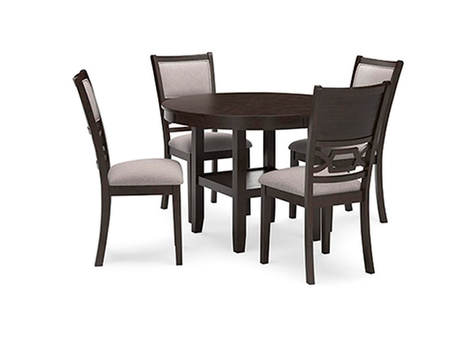 Langwest Dining Table and 4 Chairs (Set of 5) angled view