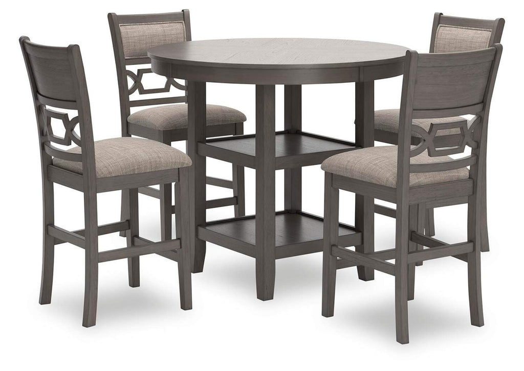 Wrenning Counter Height Dining Table and 4 Barstools (Set of 5) angled view