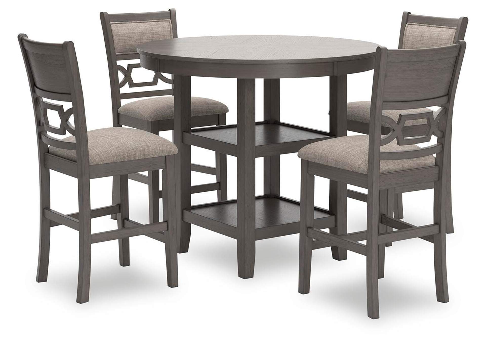 Wrenning Counter Height Dining Table and 4 Barstools (Set of 5) angled view
