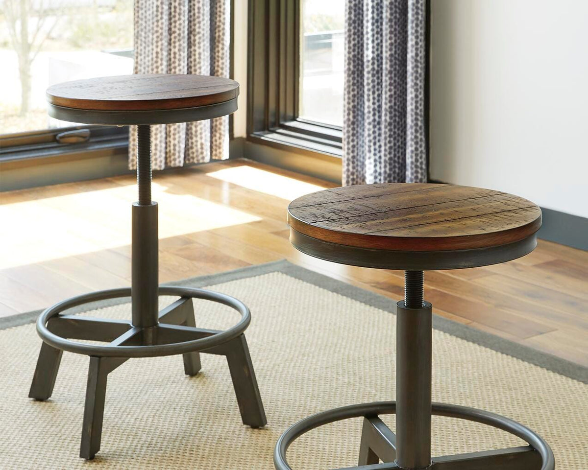 Torjin Counter Height Stool in Brown/Gray, lifestyle view