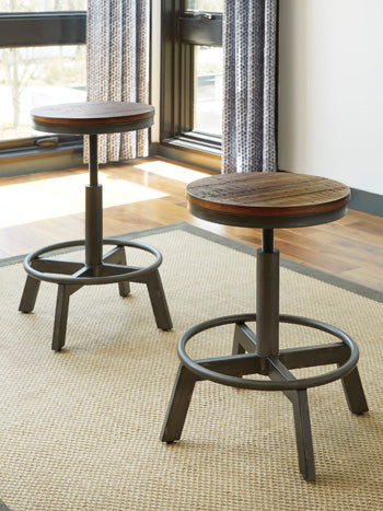 Torjin Counter Height Stool in Brown/Gray