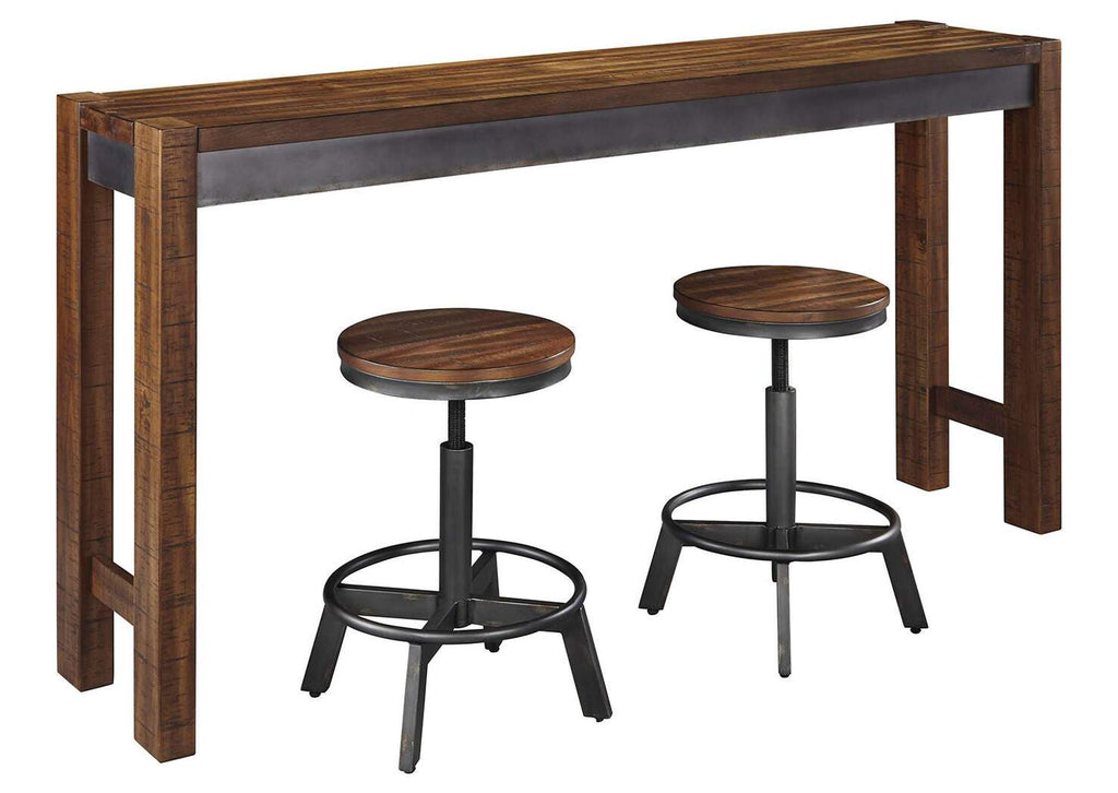 Torjin Counter Height Dining Table and 2 Bar Stools