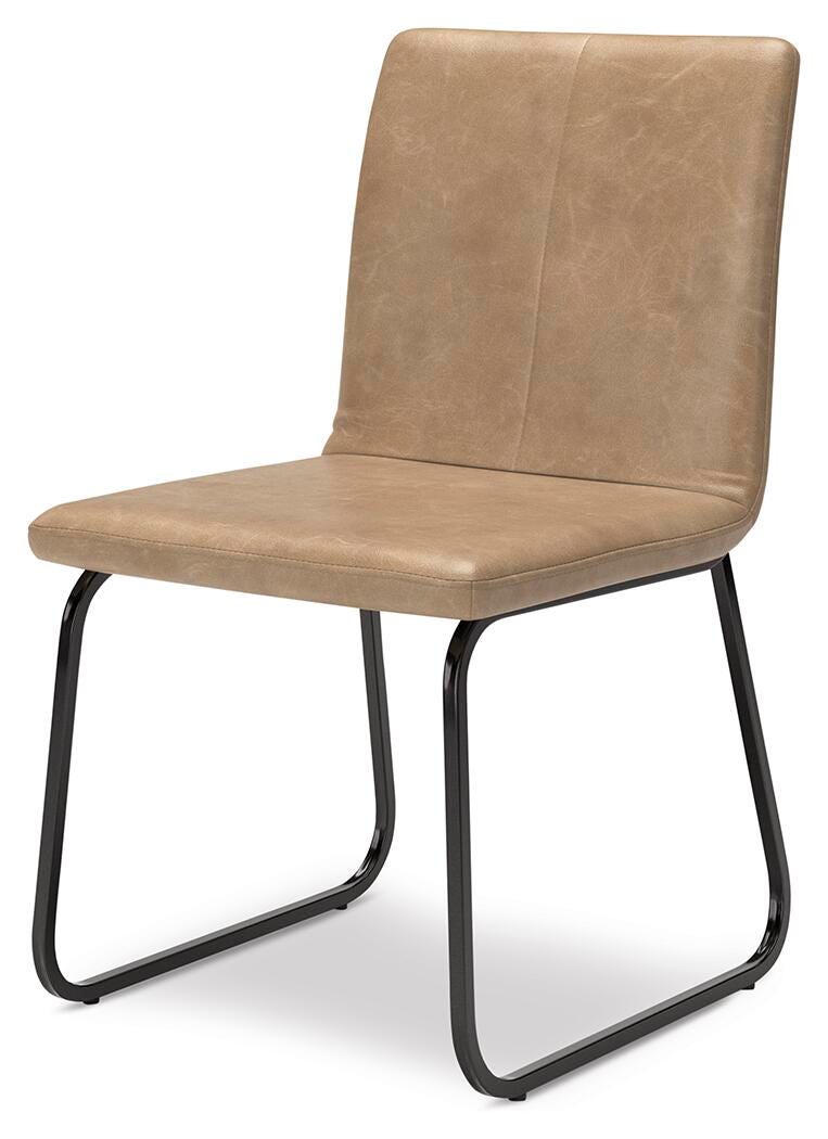 Pharwynn Dining Chair in Toast, angle view