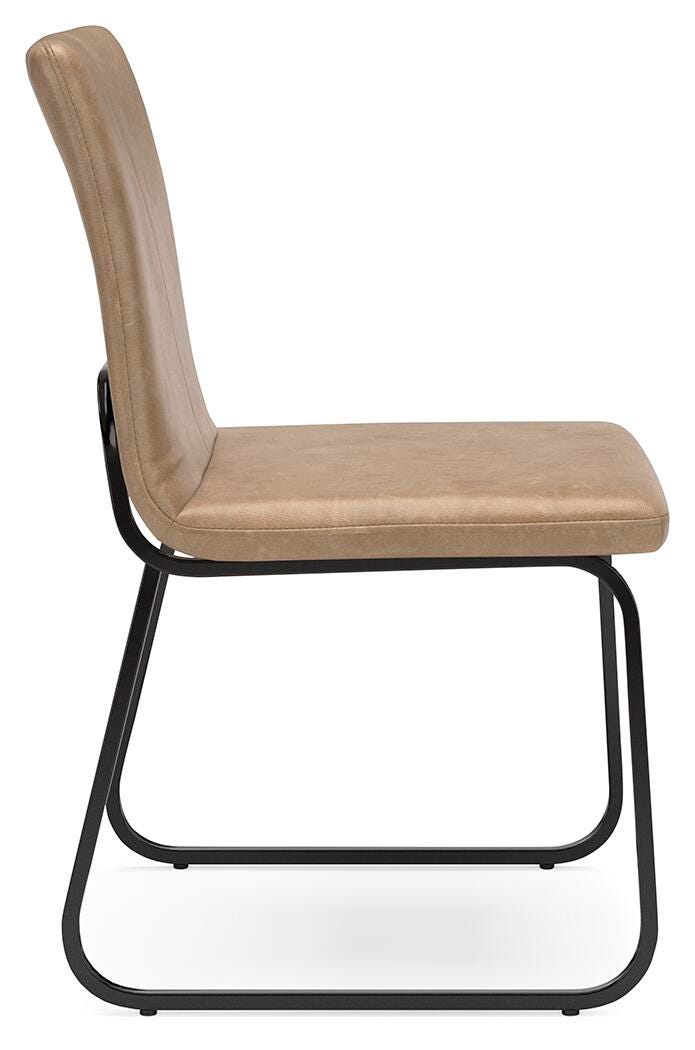 Pharwynn Dining Chair in Toast, side view