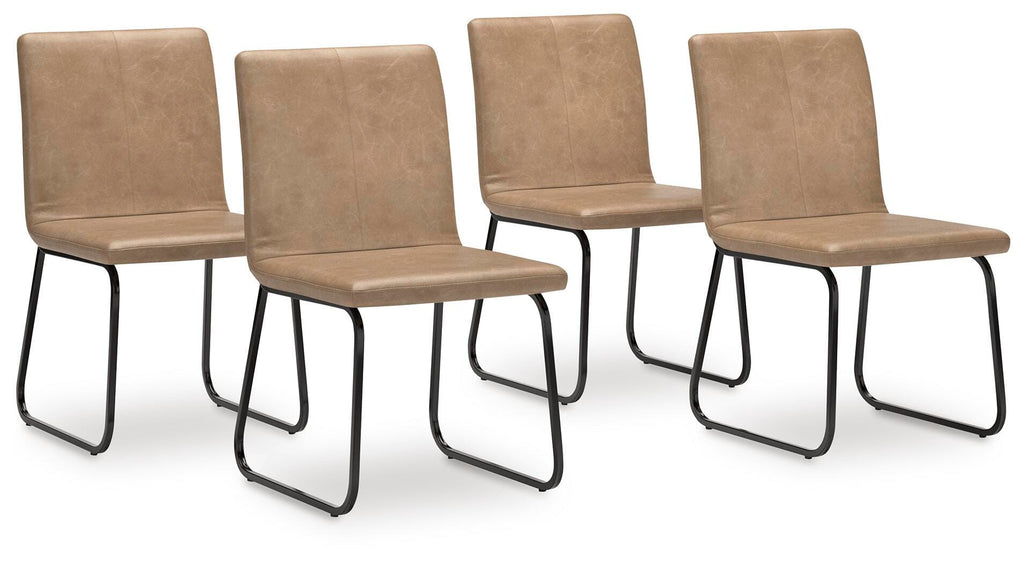 Pharwynn Dining Chair in Toast, angle view