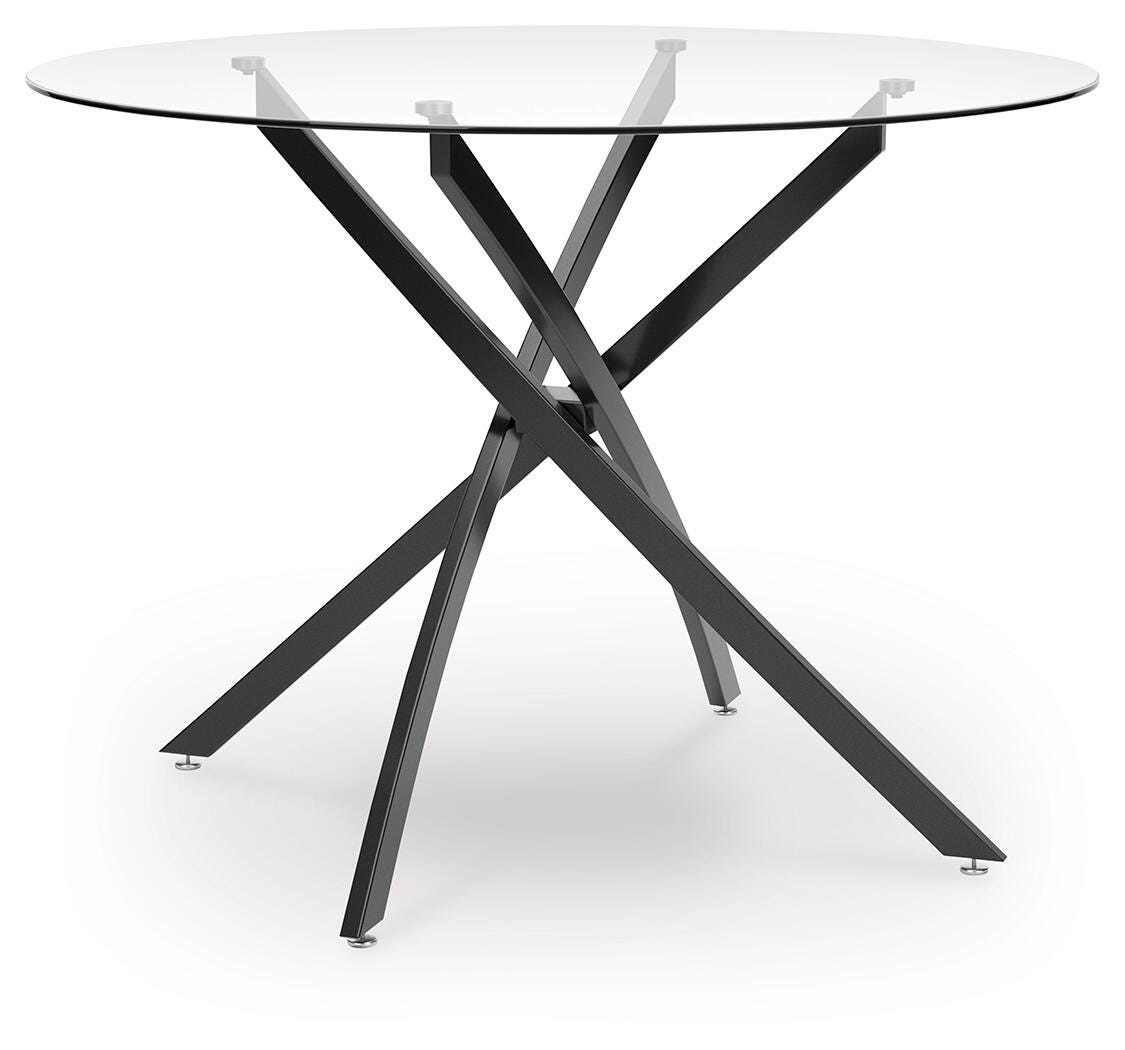 Pharwynn Dining Table in Black, angle view